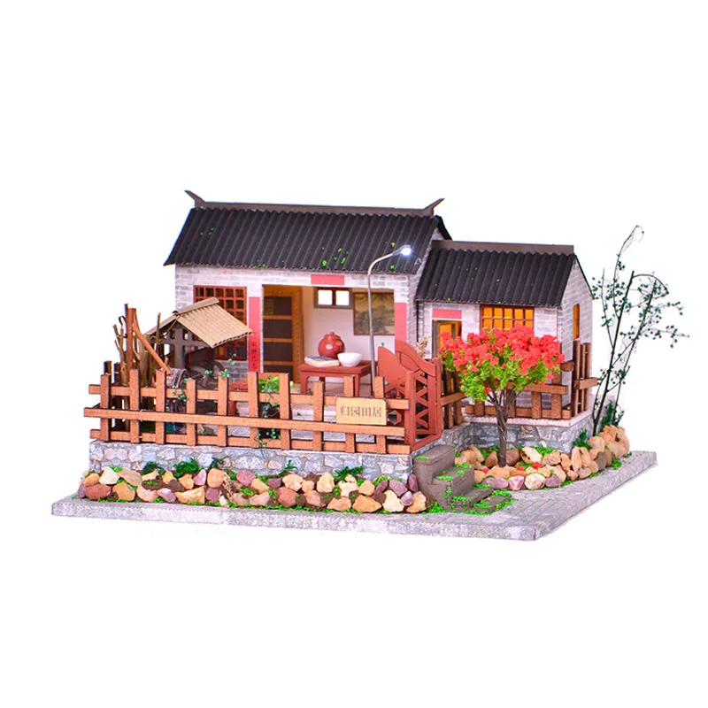 

DIY Cabin, Chinese Style Rural Courtyard, Handmade House, National Style Model