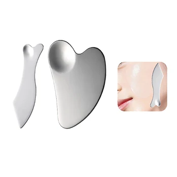 Stainless Steel Foundation Spatula Mask And Eye Cream Spoons Multi-Functional Facial Scraping Metal Beauty & Skin Care Tools - Thumbnail 2