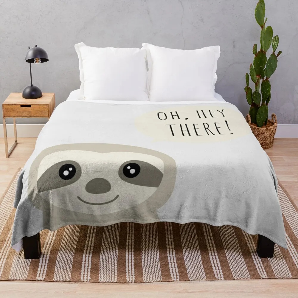 

Oh, Hey There Sloth Throw Blanket thin blankets brand blanket softest blanket oversized throw blanket