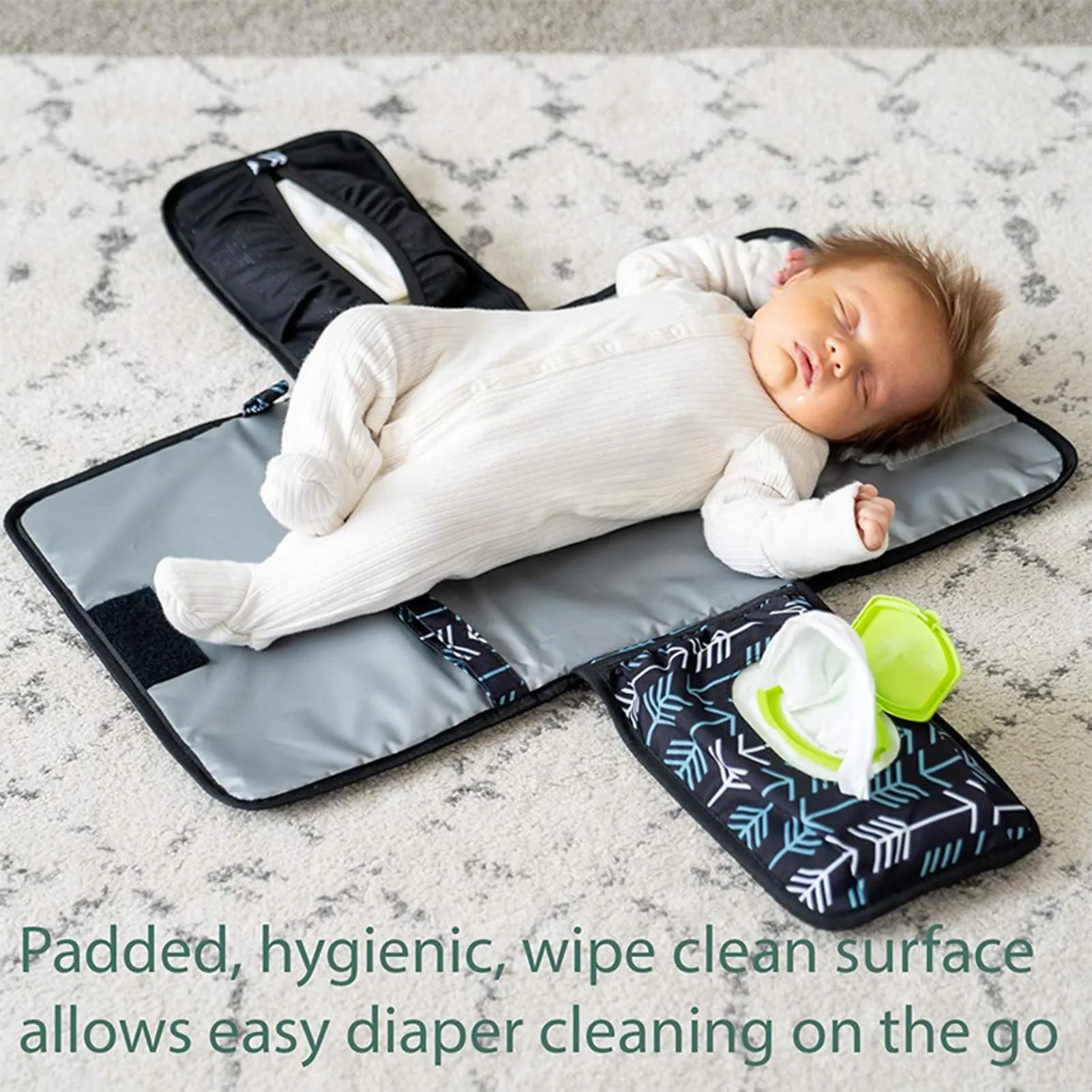 Portable Baby Diaper Changing Pad with Cute Patterns Unisex Baby Stuff Essentials Suitable for Thoughtful Shower Gifts