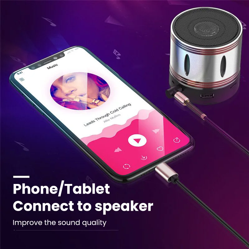 3.5mm Audio Cable 3.5 Male to Type C/3.5MM Male Car Spring AUX Adapter For Phone Car Speaker MP4 Headphone