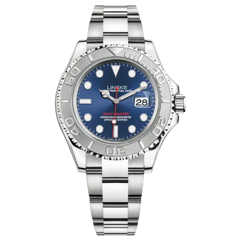 Men Mechanical Watch For Men Stainless Steel 50m Waterproof Luminous Calendar Automatic Watches Mens Reloj Hombre LINGKE Brand