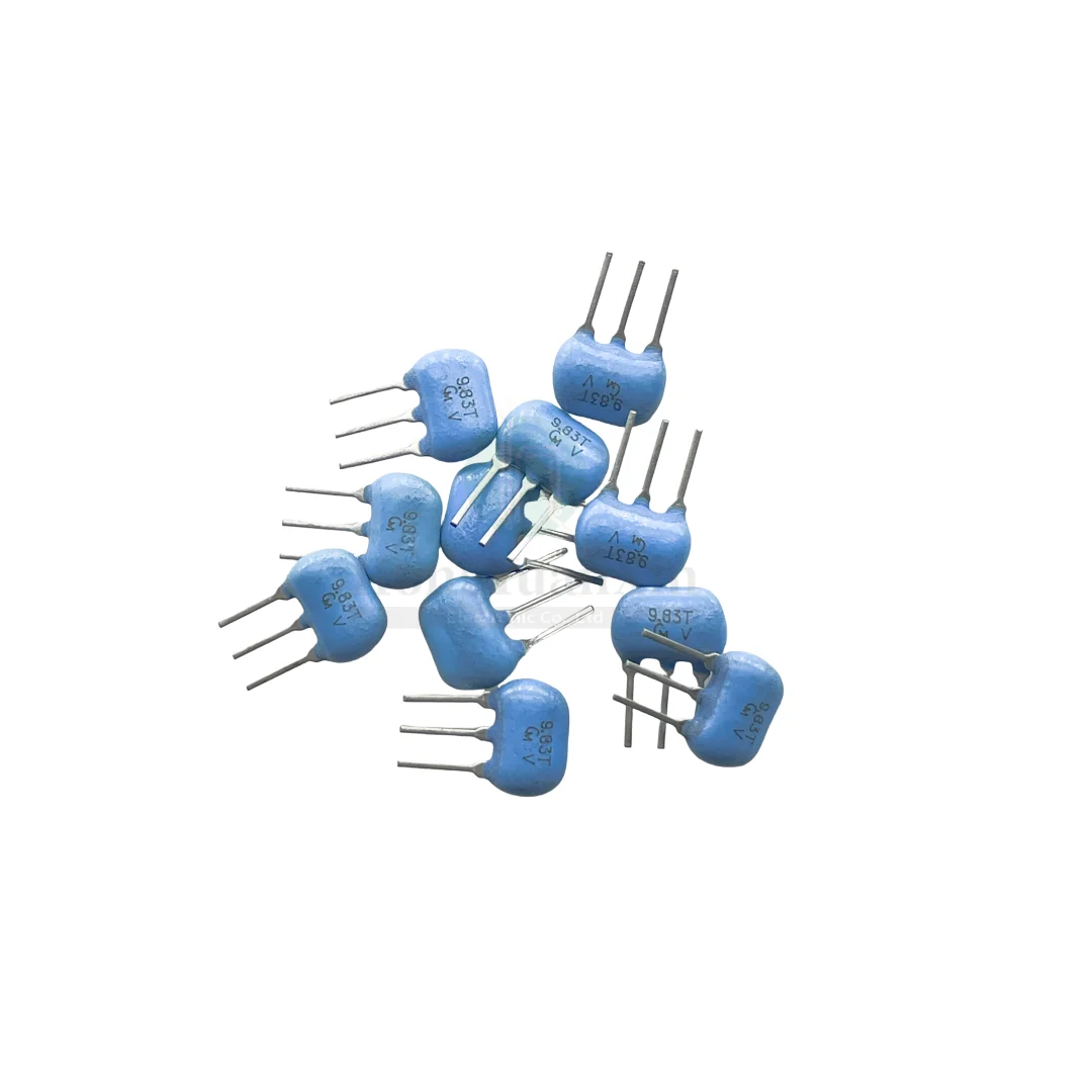 50pcs/ in-line ceramic crystal oscillator 3-pin CST9.83MTW 9.83M