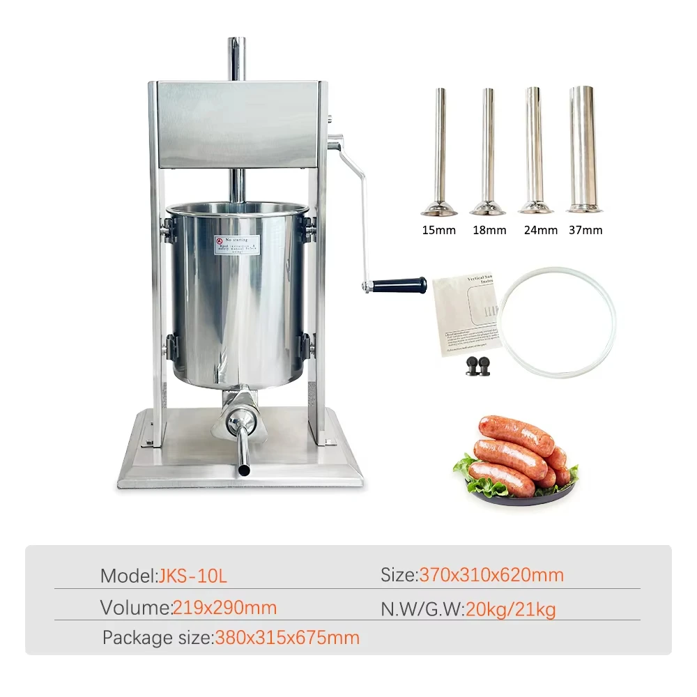 Description Picture 6 of itemManual 10L Stainless Steel Sausage Stuffer - Homemade Vacuum Enema Maker, Hand-Operated Filling Machine
