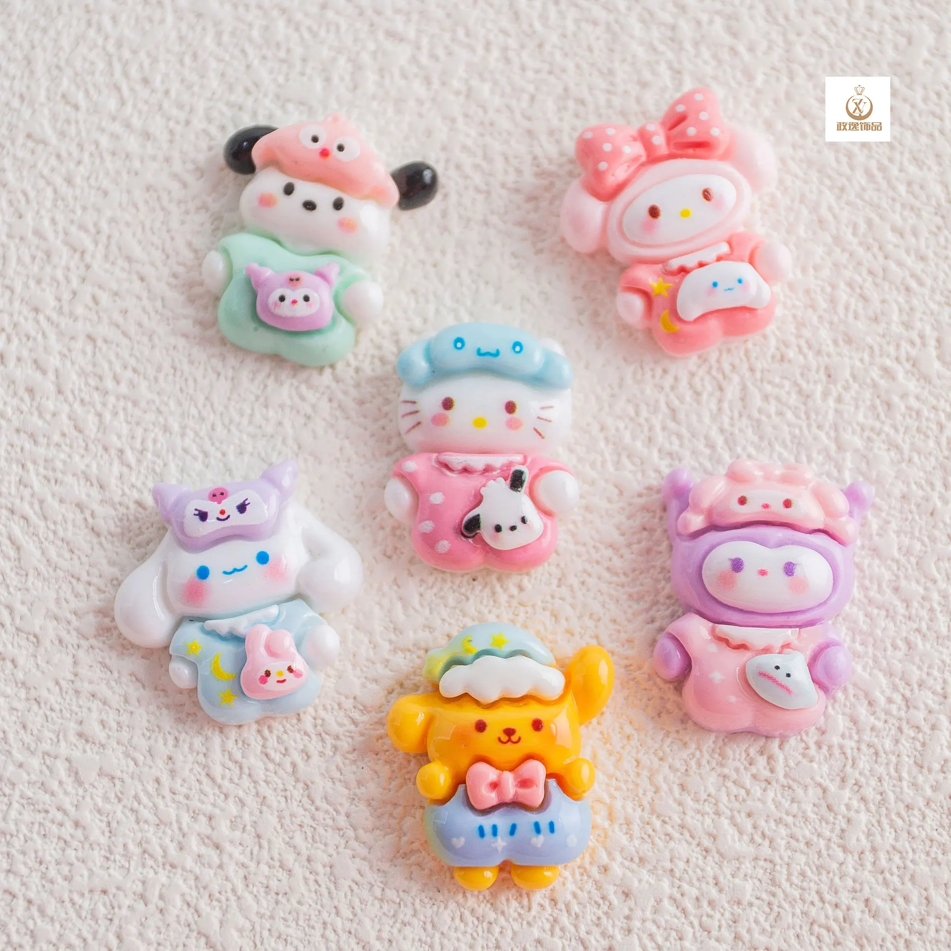 

5 шт., Мультяшные полимерные аксессуары sanrio ручной работы