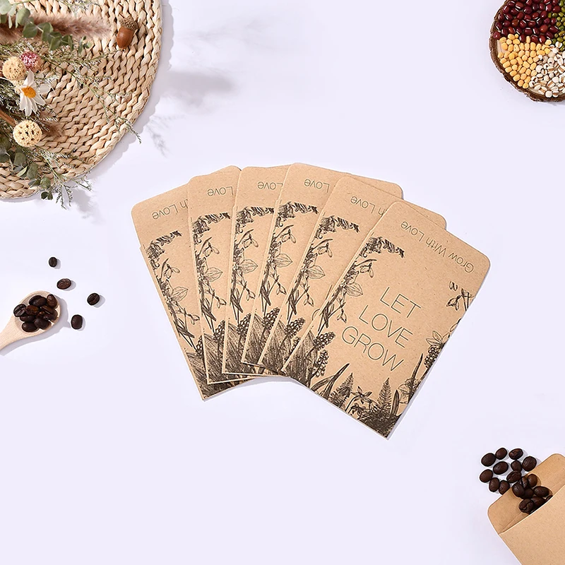 Kraft Paper Envelopes Seed Storage Envelopes 100PCS Self Sealing Seed Packets