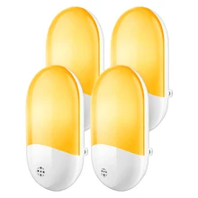 

Smart Light Sensor Night Light AC100-240V Plug-in LED Bedside Wall Lamp for Hallway Stairs Bedroom Bathroom Home Lamp