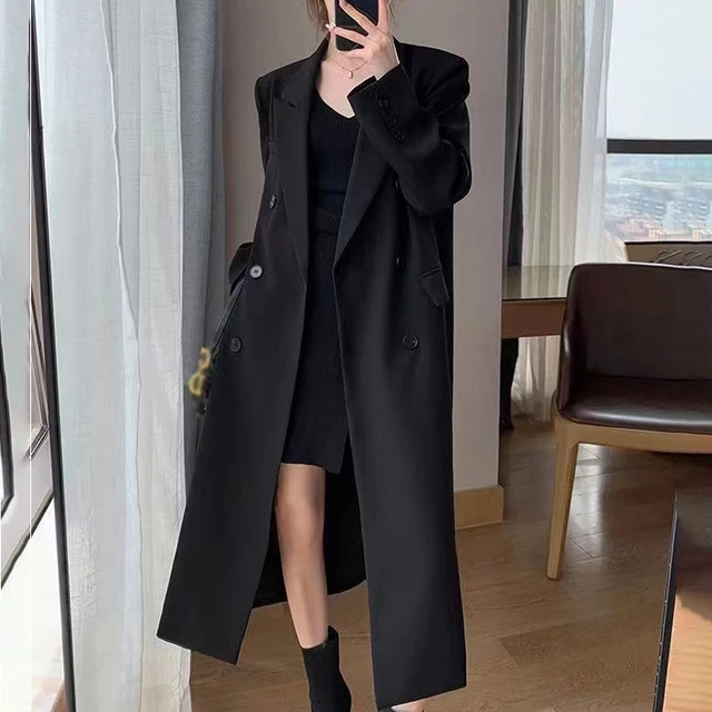 Winter Faux Wool Coat For Women 2023 Thin Trench Long Jacket Ladies Slim  Fit Long Elegant Overcoat Outerwear Female Long Parkas - AliExpress