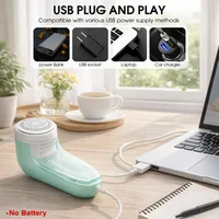 Portable Electric Fabric Shaver - Professional Lint Remover & Fuzz Trimmer for Clothes, Household Use with Sharp Blade and Brush 2