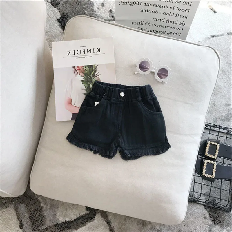 Children's Clothing Summer Solid Color Korean Pants Girls Casual Jeans Toddler Kids Shorts Baby Hot Pants