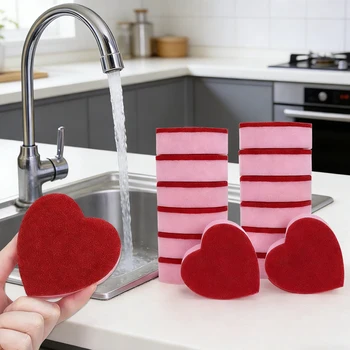 5/12Pcs Non-Scratch Dish Sponge, Dual Sided Kitchen Sponges for Dishes, Long Lasting Dishwashing Household Cleaning Sponges 1