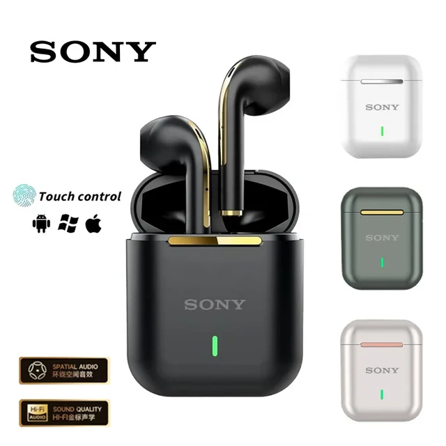 Original Sony J18 TWS Wireless Earphones Bluetooth Ture Sport Headphones HiFI Stereo Game Waterproof Headset With Mic 1