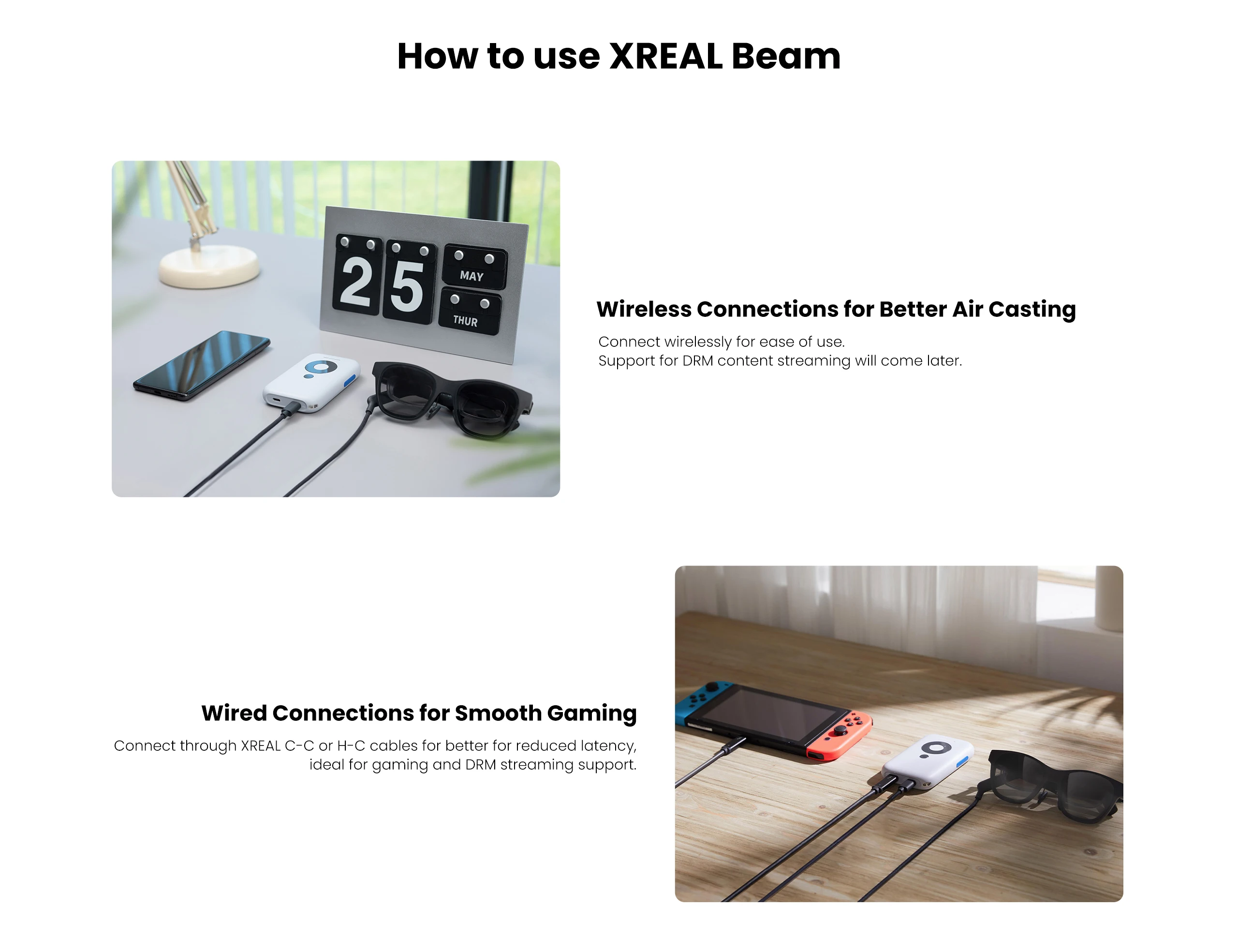 XREAL Beam Nreal Beam for Xreal XREAL Air 2 Smart AR Glasses Intelligent  Vision AR Space Screen Space Box Large Space Suit