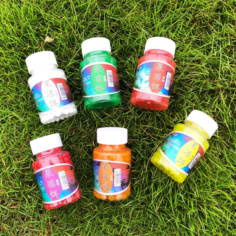 Soft Jelly Fishing Beads Bait 70G/bottle Carp Fishing Bead Bean Hook Pellet Boilies Tackle Beads Bait Fruity Bubble Ball