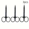 1/2/3Pcs Stainless Steel Beauty Scissors, Eyebrow Nose Eyelash Cuticle Trimmer, Sharp Grooming Tool for Personal Care Epilation 3