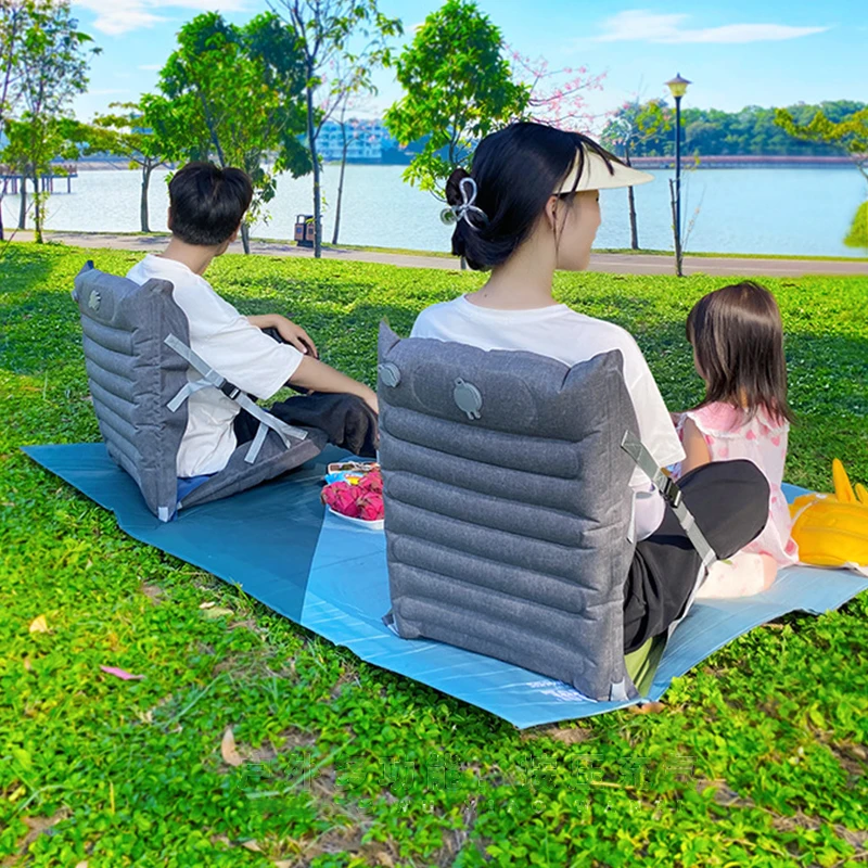 Inflatable Chair Outdoor Sleeping Mattress Multifunction 180 Degree Adjustment Waterproof Material Grass Garden Travel Accessory