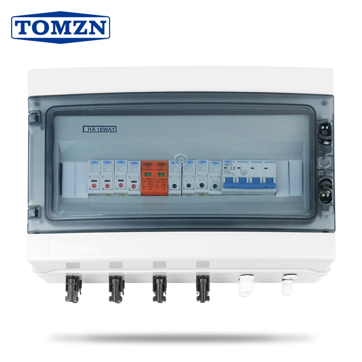 Solar photovoltaik PV Combiner Box Mit Blitz Schutz 4 eingang 1 aus DC ...