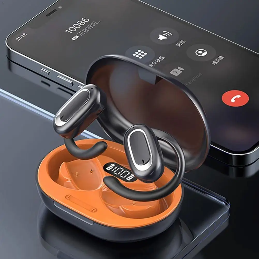 

T35 TWS Noise Canceling Wireless Bluetooth Headphones. 5.3 Adjustable OWS Earloop Open Wireless Ear hook Sports Earphones