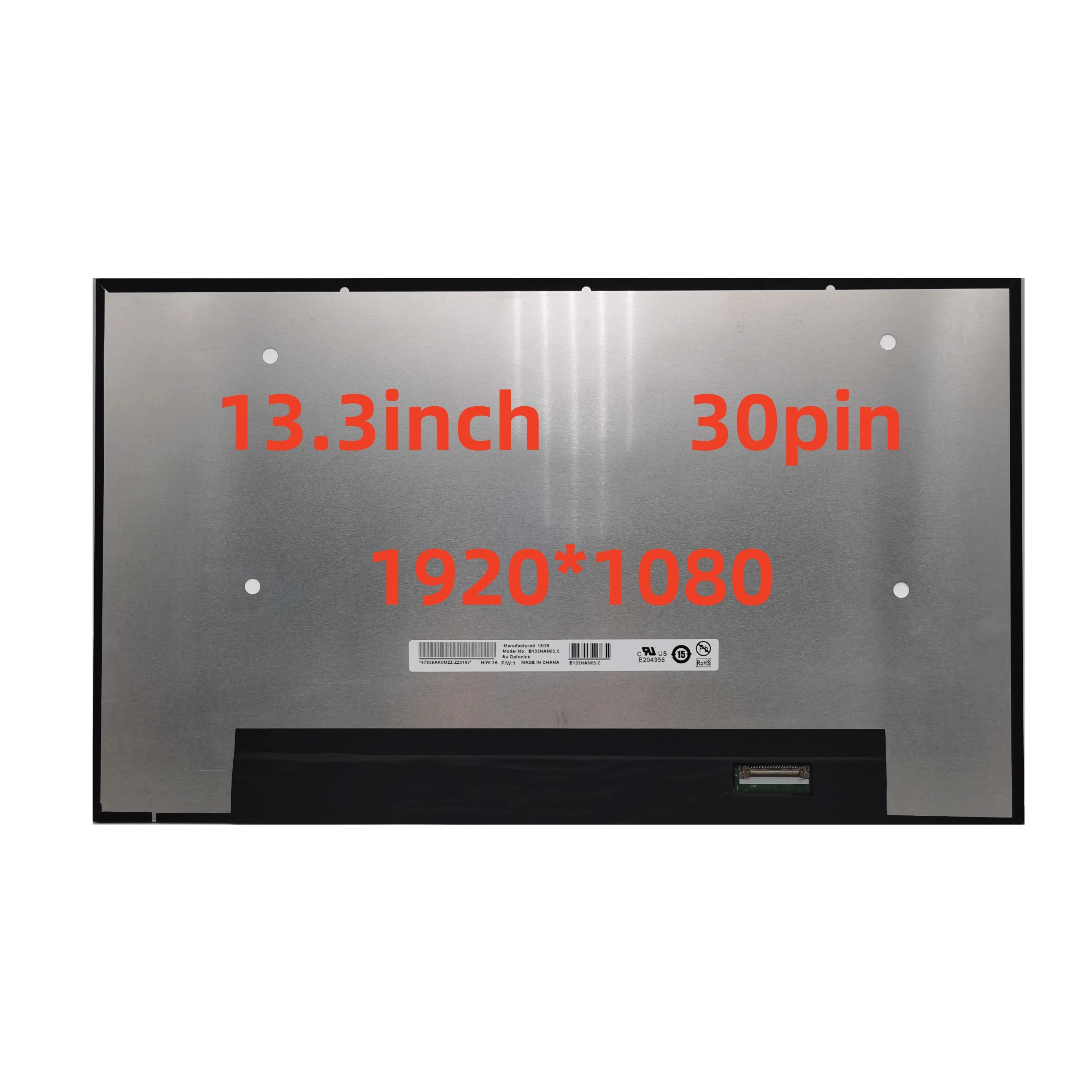 Exposição do Painel Lcd para o Portátil Matriz 30pin Nt133whm-n61 B133han12 M133nwr9 r0 Fhd Dell 5300 5310 7300 3301 13.3in