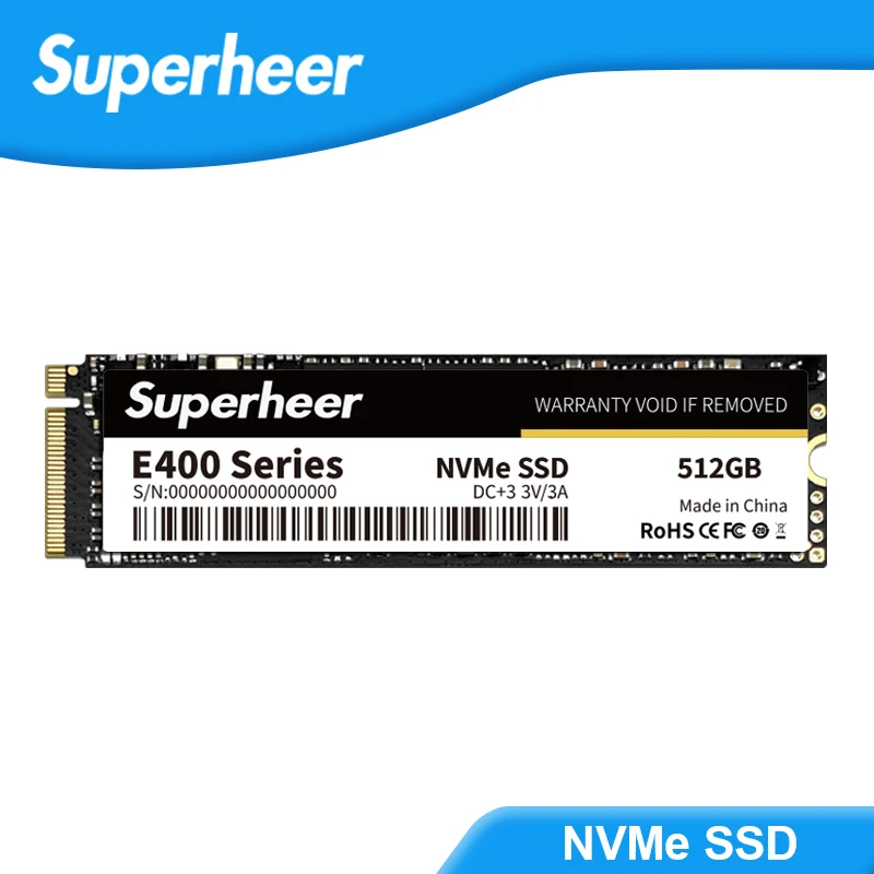 【SSD 512GB】SUPERHEER E400 M.2 SATA NGFF SUPERHEER M.2 SATA SSD 512GB SATA3 Solid State Drive 256GB