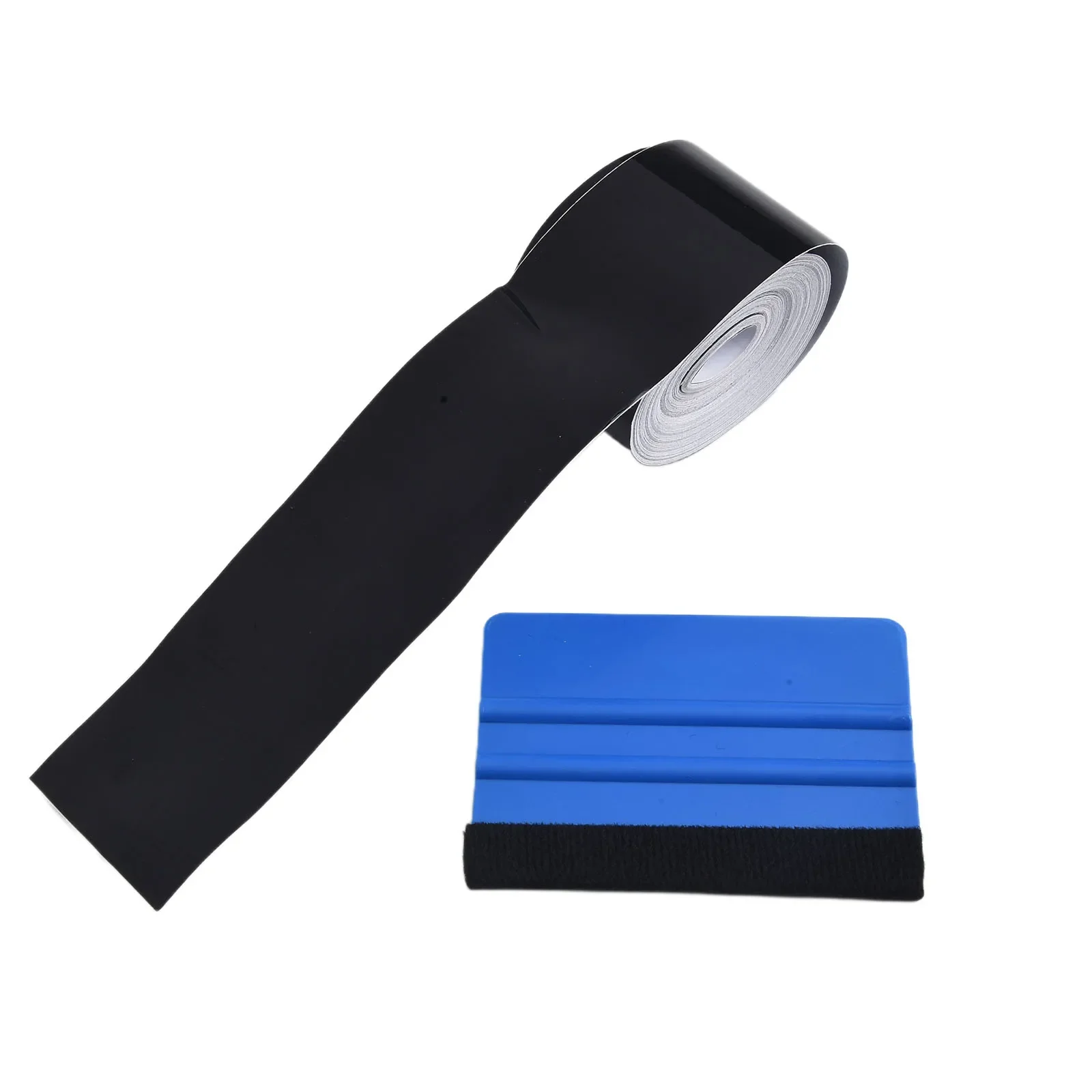Pellicola per auto Nastro antigraffio Pellicola per auto Kit involucro in vinile lucido per Black Out Chrome Elimina per finiture per finestre Pellicola per auto antigraffio - Image 2