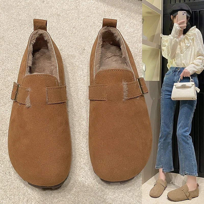 

Мокасины женские с круглым носком, повседневные Мягкие кроссовки без шнуровки, Мокасины, без застежки, на шнуровке, базовая обувь для отдыха, Осень-зима