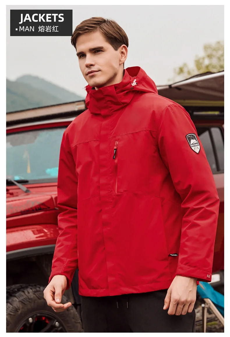 2022 Three-in-one Plus Fleece Two-piece Windproof Waterproof Warm Autumn Winter Outdoor Tide Brand Jackets for Men Women Jackets
