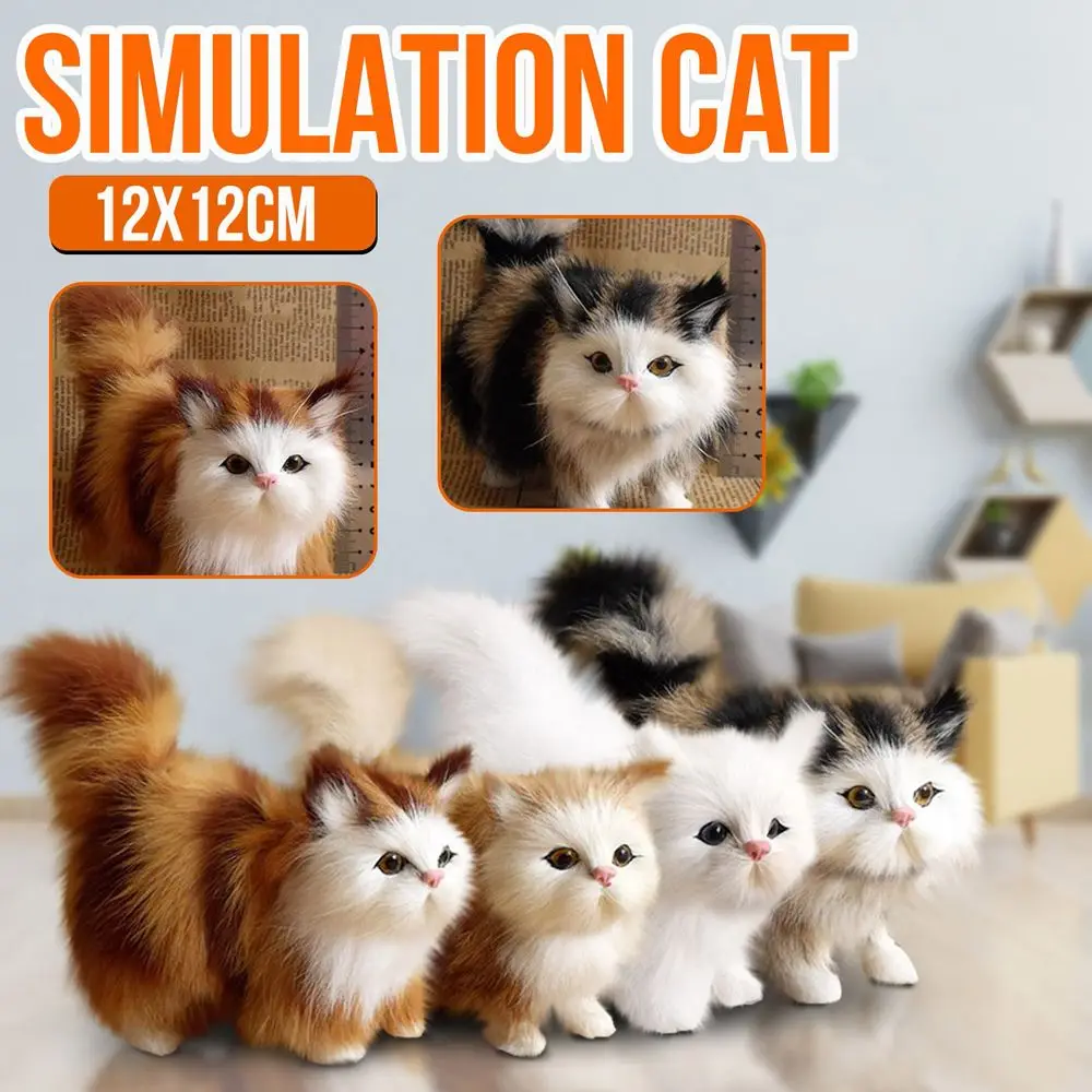 Pillow Toys Dolls Home Decoration Ornaments Dolls Model Simulation Plush Cat Cat Stuffed Toys Cat Plush Doll Animal Plush Toys mini baseball bat dolls house kit model pretend toys miniature plastic miniatures crafts gloves