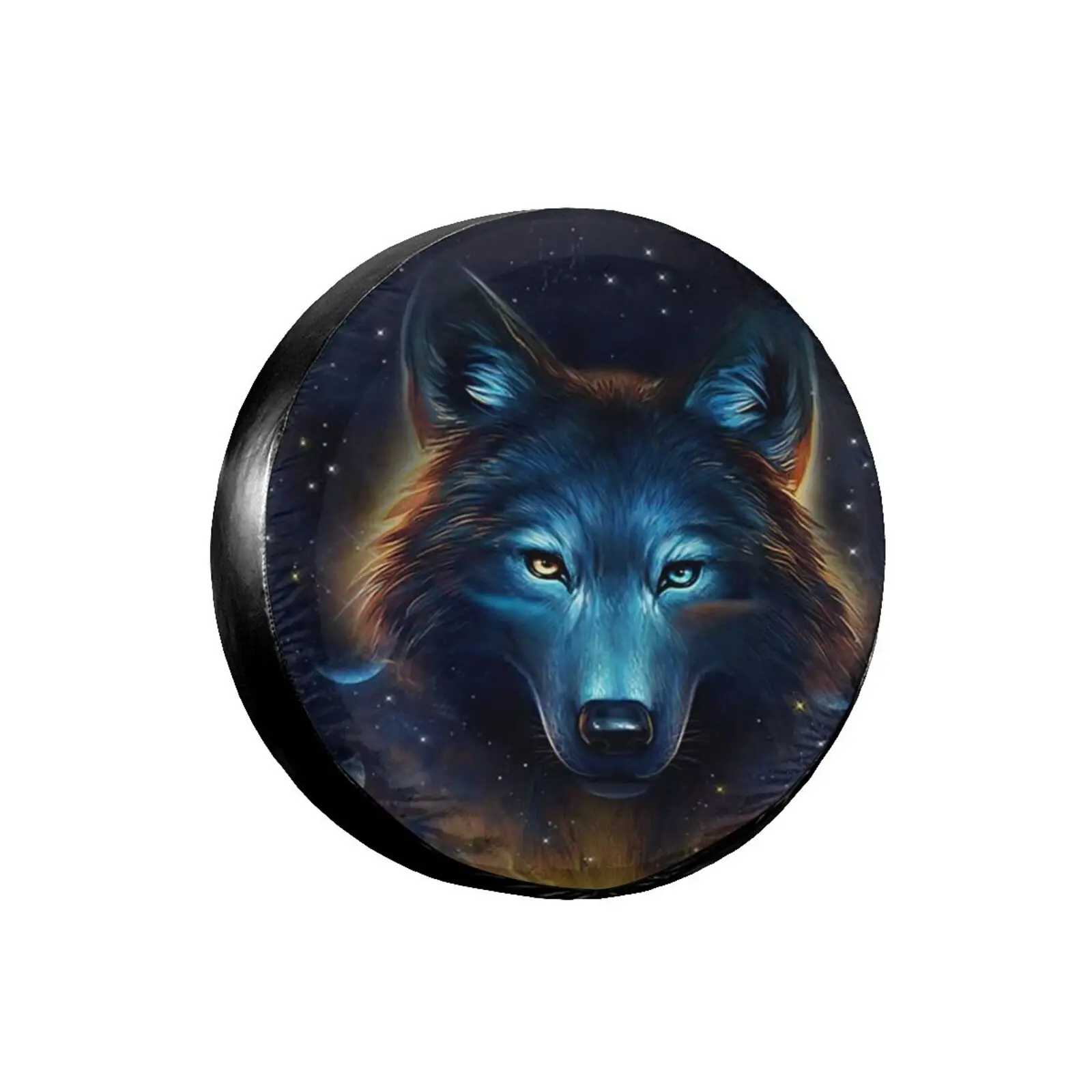 

3D Printed Wolf Spare Tire Cover Waterproof Dust-Proof UV Sun Wheel Tire Cover Fit for Jeep,Trailer,
