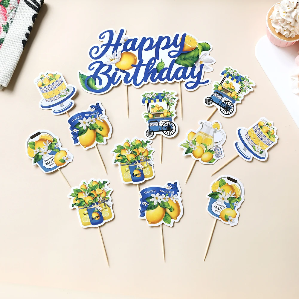 Yellow Daisy Birthday Banner - Hanging Paper Letter Decor For Kids & Adults Party, 13 Letters + Rope