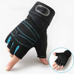 Unisex Gym and Sports Exercise Gloves for Weight Lifting and Training (Black blue)