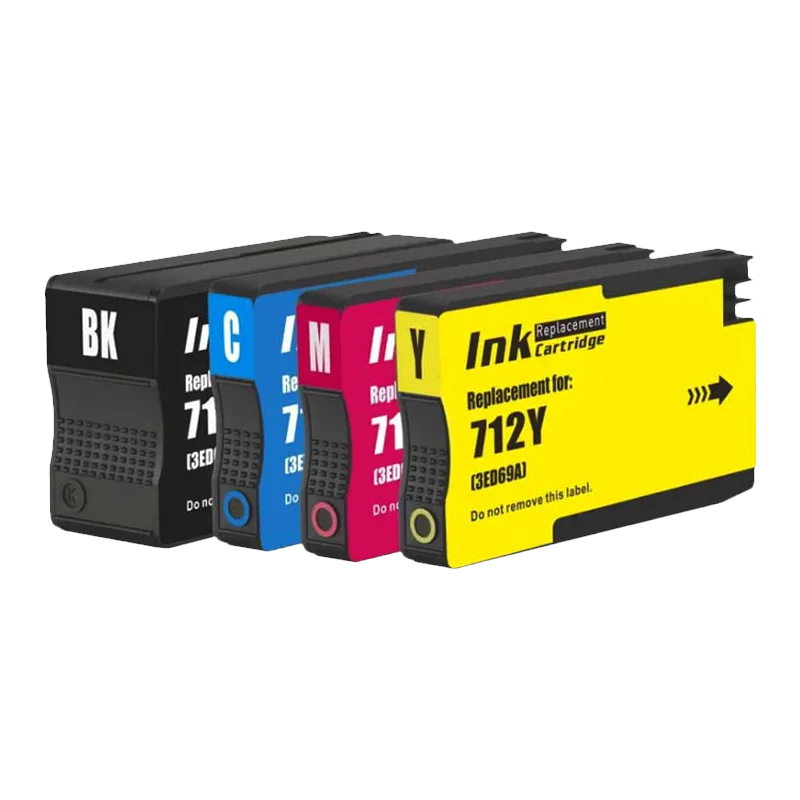 Compatível para hp 712 3ed68a Hp712 Cor Inkjet Cartucho de Tinta para Hp712 para hp Designjet T650 T250 T210 T230 Impressora 37d71a - Imagem 4