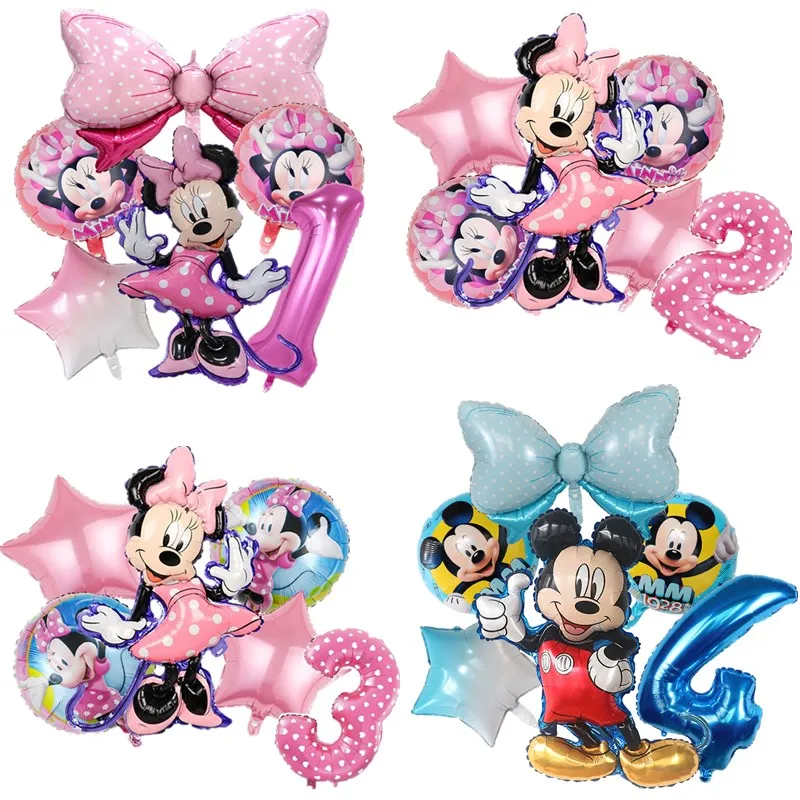 6pcs/set Minnie Mickey Mouse Boy Girl Birthday Party Decor Kids Toys 1 ...