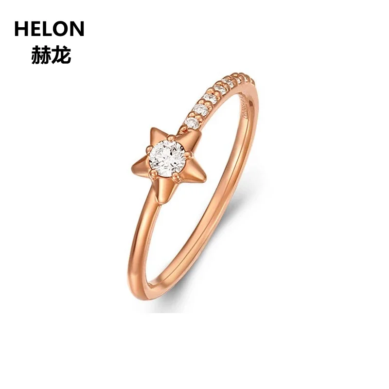 

0.07ct SI/H Natural Diamonds Engagement Wedding Ring Solid 14k Rose Gold Anniversary Band Fine Jewelry Women Ring