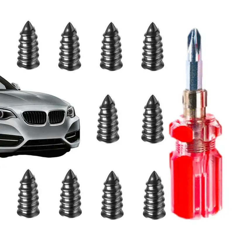 

Tire Repair Rubber Screws 10 PCS Fast Tool Self-Service Tire Repair Nail Durable Rubber And Iron Tire Repair Screws With Wide