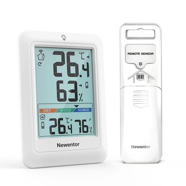 VOCOO Digital Indoor Outdoor Thermometer Hygrometer - Wireless