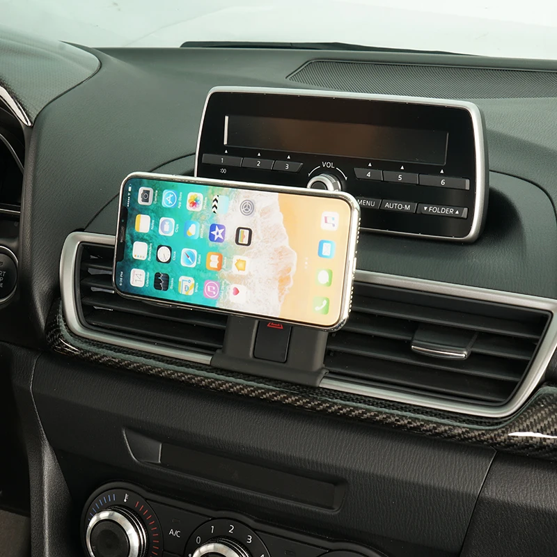 Car phone holder for Mazda 3 Axela 2014- magnetic gps holder air vent mount stand bracket mobile phone clip cradle