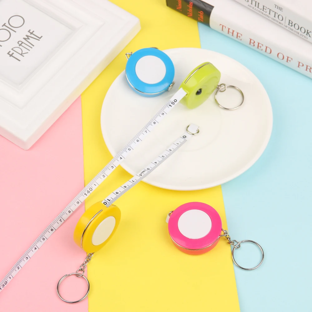 Colorful Plastic Camping Tape Measure Keychain Tool