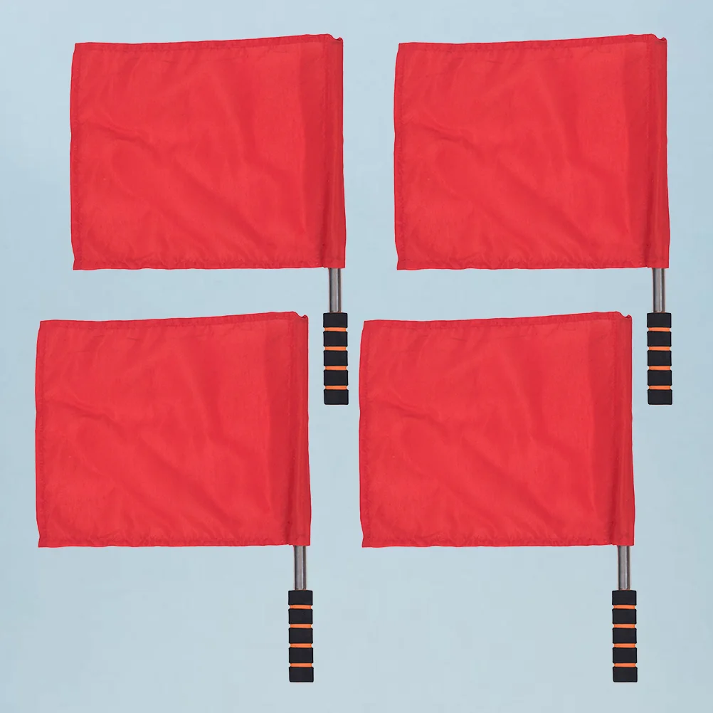 Track And Field Events Referee Flag Match Stainless Steel Pole Command Flag Hand Signal Flags Hand Signal Flag Waving Flag