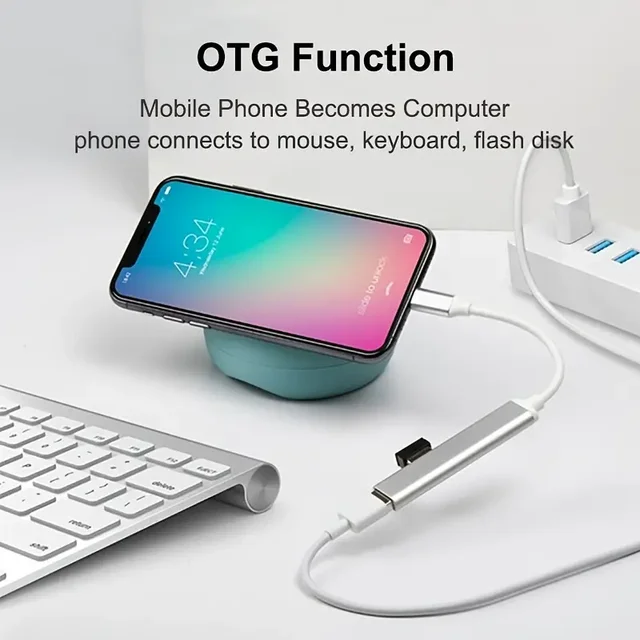 Hub USB 3,0 de 4 puertos, divisor tipo c de alta velocidad, 5gbps, para PC, accesorios de ordenador, multipuerto, 4 puertos USB 3,0 2,0 5