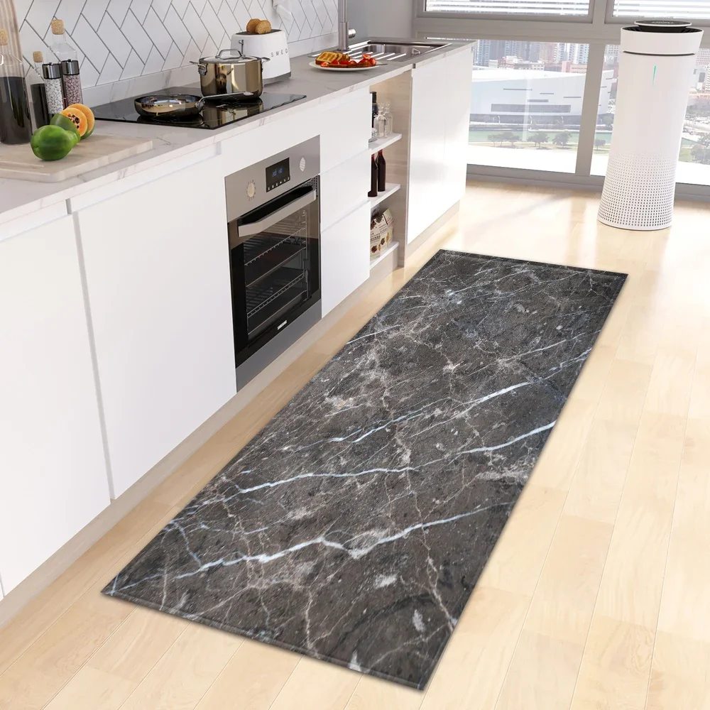 

Marble Kitchen Mat Entrance Doormat Living Room Decor Rug Bathroom Door Home Bedroom Floor Hallway Balcony Anti-Slip Foot Carpet