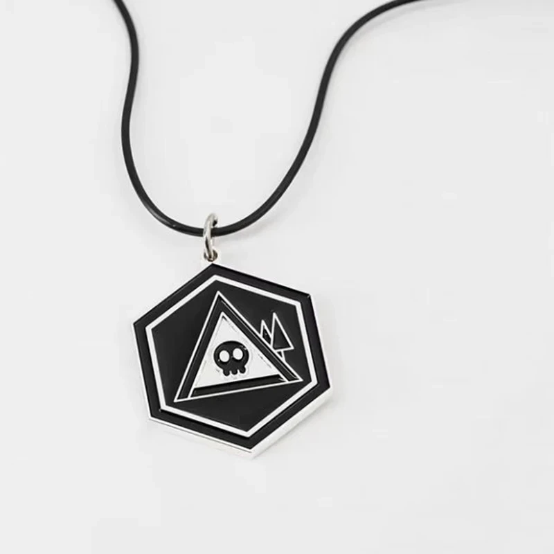 Anime Murder Drones Cosplay Necklace Gothic Skull Skeleton Pendant Black Neck Collarbone Chain Couples Halloween Accessories skeleton skull pendant necklace pendant anime necklace