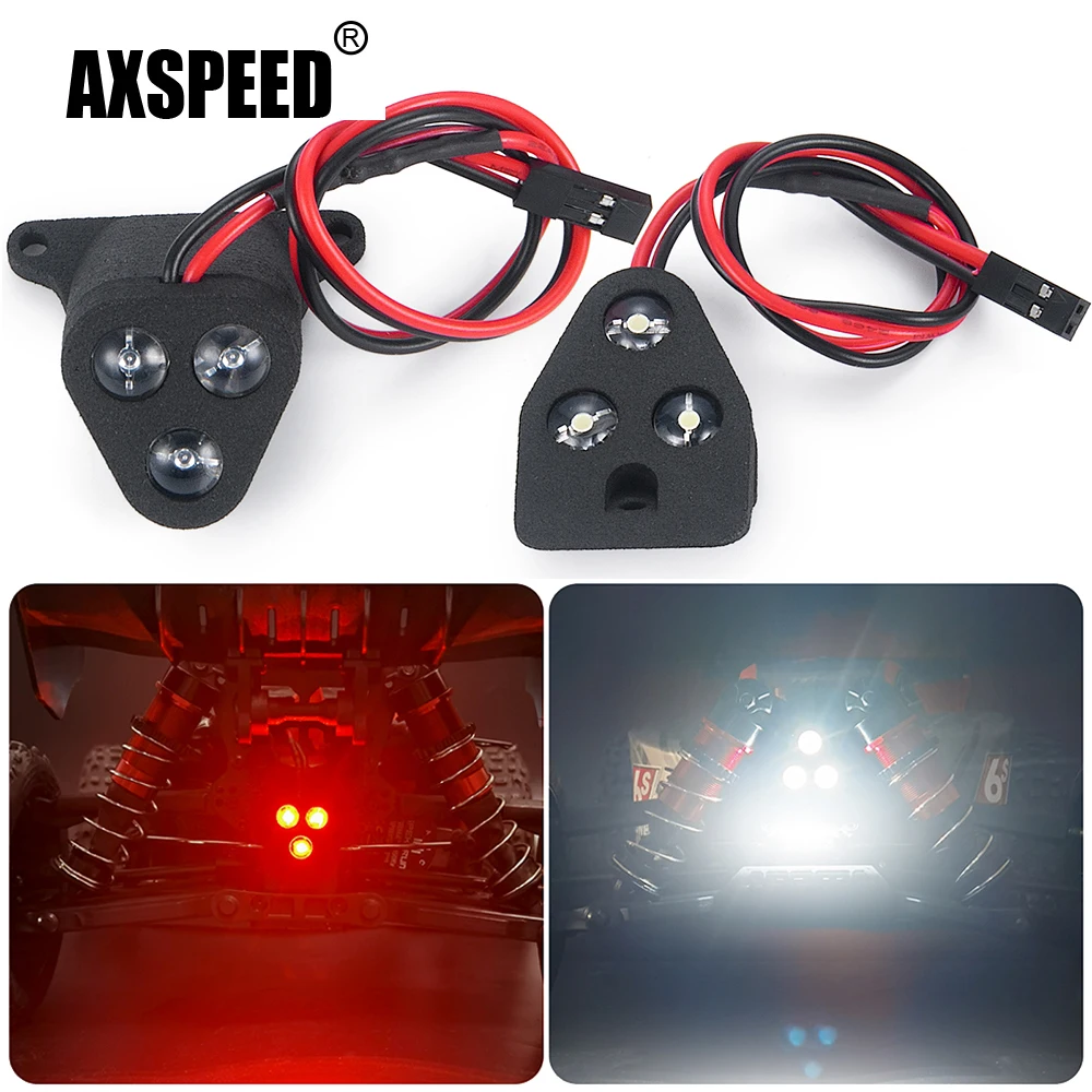 AXSPEED symulacja reflektor i Taillight LED grupa światła dla TYPHON 6S BLX TLR 1/8 BUGGY RC Off-samochód Model ciężarówki części