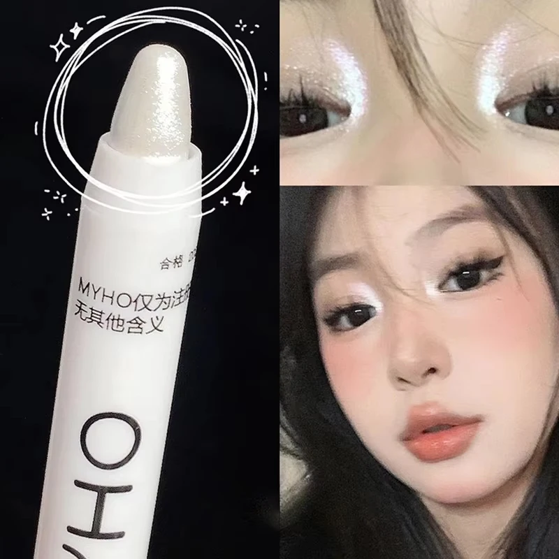 Eyeshadow pen Star Diamond Highlighter Pen Series 608 Highlighter Eye Head Brightening Silkworm Pen Flash Eyeshadow Matte White Pearl