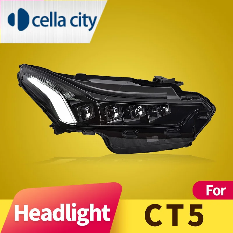 

Headlight Assembly for Cadillac CT5 2020-2022 LED DRL LED Dual Beam Lens LED High Beam Lens