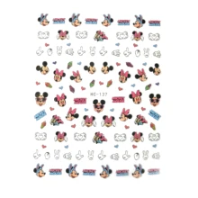 

1PCS Disney Cartoon Mickey Mouse Mickey Minnie Nail Sticker Lion King Pink Leopard Nail Slider Donald Duck Nail Beauty