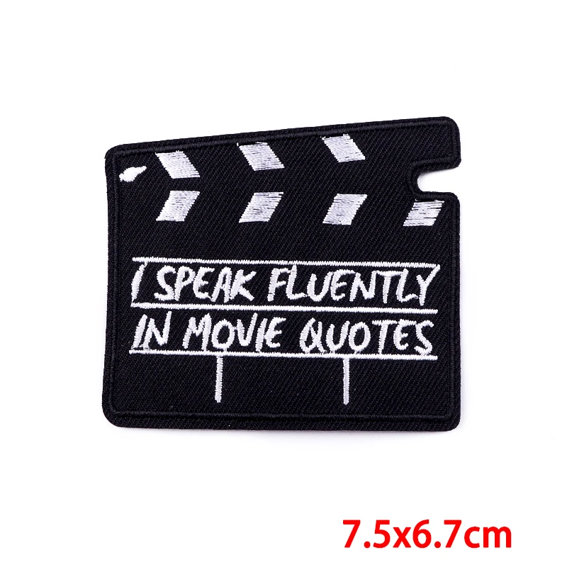 Cartoon Color Tape TV Embroidery Patch Iron On Patches Clothing thermoadhesive Patches Clothes Letter Stickers DIY Patch