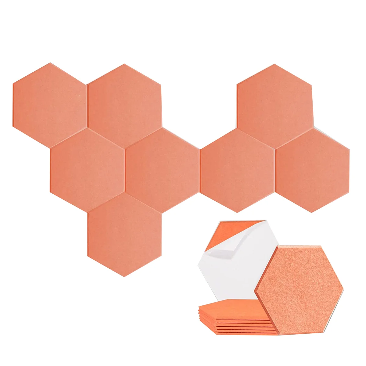 

8 Pack Self-Adhesive Hexagonal Acoustic Panel,Sound Absorbing Panel for Studios/Recording