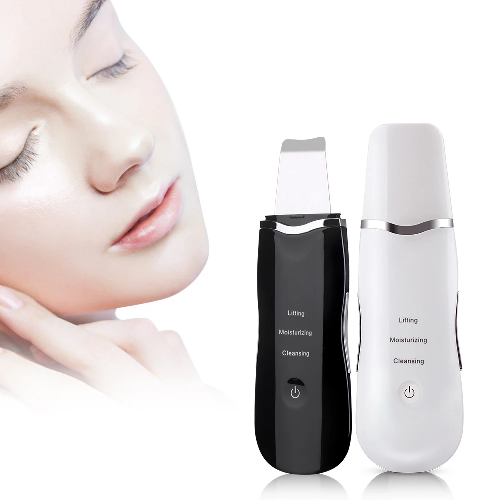 Dropshipping Ultrasonic Deep Face Facial Scrubber Cleaner Cleaning Machine Skin Peeling Blackhead Removal  Pore Cleaner Face