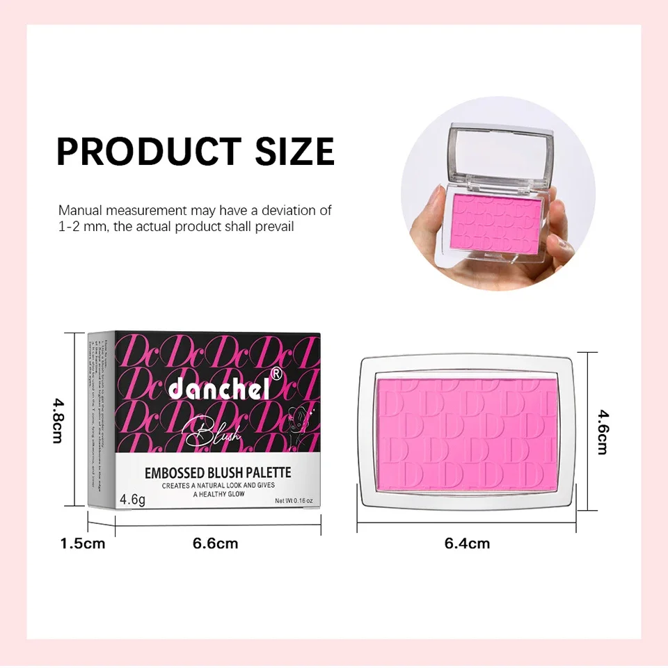 Embossed Powder Blush Peach Pink Coral Tint Makeup 3D Relief Blush Palette Brown Cheek Contour Rouge Cosmetics Face Brightens powder blusher blush powder blush plate facial blusher